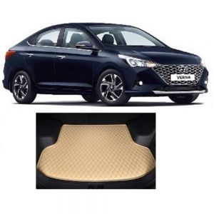 Trunk/Boot/Dicky PU Leatherette Mat for  Verna New  - beige